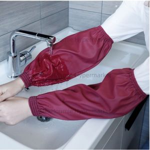 Waterproof Oversleeves Arm Sleeves Covers with Elastic Cuffs Gardening Sleeves Waterproof Ideal for Car Washing and Cooking