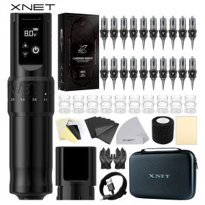 XNET F1 Wireless Tattoo Machine Rotaty Pen Kit Adjustable Stroke Custom Motor 2400mAh LCD Screen Battery Makeup Pen For Tattoo