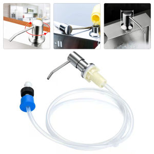 Soap Dispenser for Kitchen Sink Built in Countertop Soap Dispenser Pump Head with 46" Extension Tube Kit