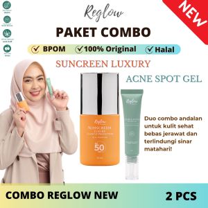 Combo Duo Acne Spot & Suncreen Kulit Bebas Jerawat dan Pelindung Sinar Matahari Reglow By Dr. Shindy