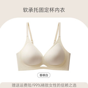 Langsha Womens Underwear Thin Soft Supportive Seamless Anti-Sagging Breathable Side Gathered Summer Bra Wireless Cushioning
