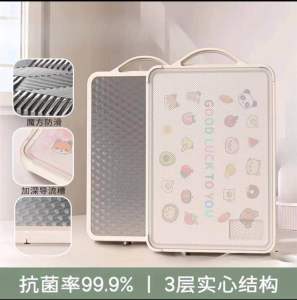 不锈钢双面菜板Double-Sided Stainless Steel Cutting Board 双面设计.一面切肉🥩剁排骨,一面切菜很方便✨#还可以磨姜蒜泥.不用的时还可以挂起来.#防霉抗菌菜#厨房好物🌈.