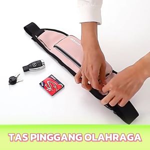 Tas Pinggang Olahraga Lari Sepeda Running Wanita Cewek Pria Tas HP Sport Murah Waterproof