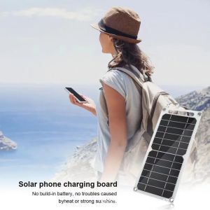 Portable Solar Charger - 30W USB Type-C Waterproof for Outdoor Hiking Camping Mobile Phone Charging Bank