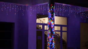 Waterproof Solar Curtain Lights with 8 Modes for Christmas Garden Tree and Party Decoration