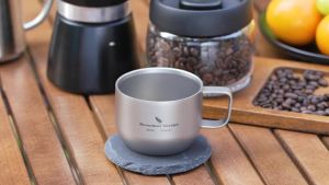 Boundless Voyage Titanium Double Wall Mug Metal Coffee Tea Cup Mini Espresso Cup Ultralight Durable Portable Drinkware Ti3086D