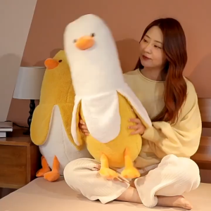 Funny Banana Duck Plush Toy Cute Long Duck Doll Pillow Sleeping Plush Doll Kids Birthday Gift