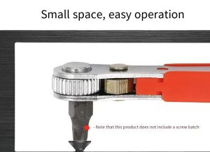 Built-in magnetic mini 36-tooth forward and reverse ratchet screwdriver metal flexible shaft plastic ring fast ratchet wrench/screwdriver