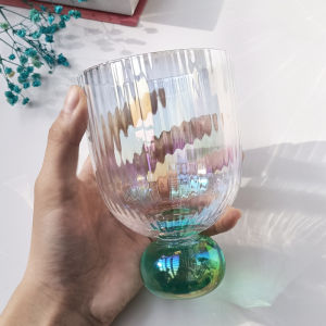 Colorful Pearl Rainbow Crystal Glass Cup Red Wine Glass Champagne Glass Water Cup Creative Juice Cocktail Middle Age Cup