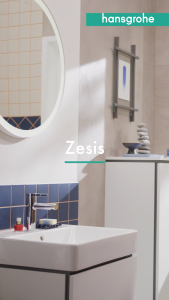 hansgrohe basin mixer Zesis S - bathroom sink tap with CoolStart push-open waste set 2 ticks in Chrome