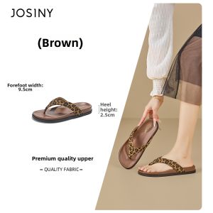 Josiny | Soft Bottom Retro Leopard Print Flip Flops