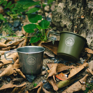 Thous Winds 350ML Stainless Steel Outdoor Water Cup Portable Snowra Coffee Beer Cup for Camping Hiking Traveling Cycling