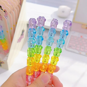 Pensel Blok Cantik Cat Claw String  Detachable Bean Automatic Cute Pencil 1.6 bold HB Sharpening Free Writing Stationery Office