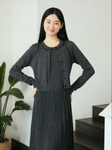 YINER | Silk-Like Versatile Faux Two-Piece Dress