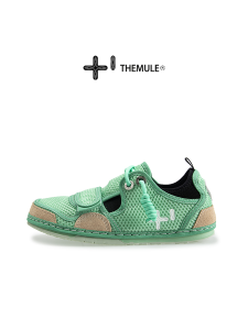 THEMULE | Wide Toe Mesh Fabric Sneakers Canvas Color Blocking Casual Flats