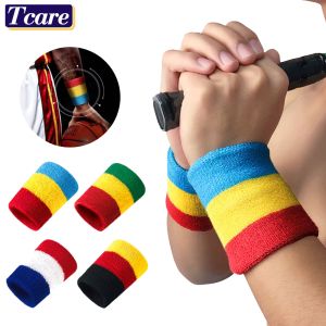 1 Pair Sports Wrist Sweatband Tennis Sport Wristband Basketball Fitness Wrist Brace Support Sweat Band Towel Bracelet Protector