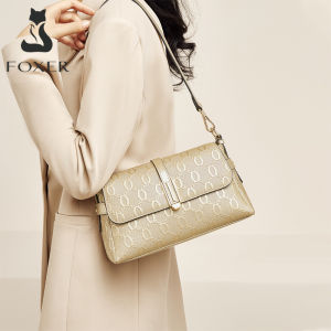 FOXER Trendy Womens Bags Shoulder Bags Leather Bag Crossbody Bags Large Capacity Handbag Fashion Embossed Sling Bag For Women