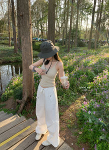 กางเกงทำงาน Qinnlab California Coast ทรงหลวม ทรงหลวม ทรงหลวม กางเกงขายาวทรงหลวมสำหรับใส่ทำงานในฤดูใบไม้ร่วง