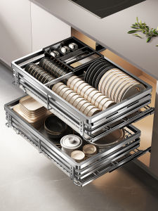 Micoe | Stainless Steel 304 Double Layer Drawer Bowl and Plate Drawer Organizer
