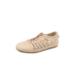 DINGMUYI | Lace Hollow Retro French Flat Shoes