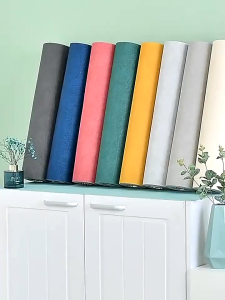 Wallpaper Foam Linen Roll Wallpaper Dinding Dekorasi Ruangan Aesthetic Wallpaper Coral 50CM x 280CM