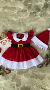 Kostum Dress Anak Model Santa | Kostum Santa | Dress Santa