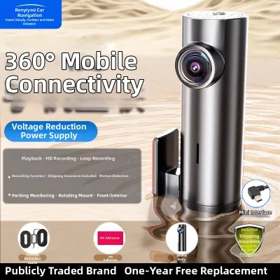 HD New Parking Monitoring 360 Degree Interior Car USB Wiring Free Dash Cam
