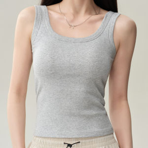 White Strapless Vest Womens Integrated Summer 2024 New U-shaped Beautiful Back Bra Pad Underwear Worn outside Fashionable Inner Wear Top