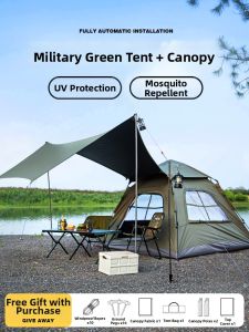 Free Soldier | Black Coated Sunproof and Mosquito Protection Tent Canopy Portable Waterproof