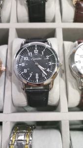 SUNLIFEX Jam Tangan Pria Kuarsa Klasik Santai Anti Air Calendar Tali Kulit Jam Tangan Cowok Free Box