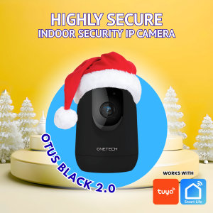 HS Otus Black 2.0 CCTV Security Camera 2 Way Audio 2MP Indoor Night Vision 1080P HD Wifi Phone Control