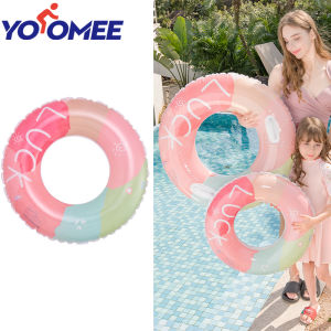 Yoomee Lucky-Phao bơi cầu vồng có tay cầm tăng độ dày phao bơi nổi