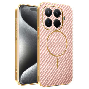 For Xiaomi 15T Pro Case Carbon Fiber Business Magnetic Electroplating Plating Anti-fall Cover For Xiaomi Mi 15T Shockproof Funda