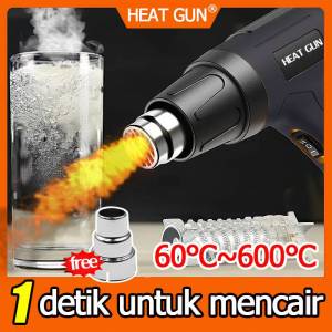 "YONGTELI Hot Air Gun Heat Gun 2000W 50-550°C 220V 1 Detik Panas 2 Kecepatan Pemanasan Cepat Multifungsi Pembungkus Mobil Penghapusan Karat Pencairan Laminasi Foto Pistol Pemanas Stiker