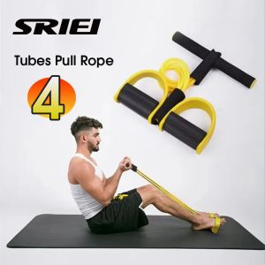SRIEI 4 Pedal Resistance Band Fitness Rally Foot Retractor Pedal Elastic Pedal Puller Physical Therapy Strength Training Yoga Equipment