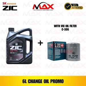 SK-ZIC 6 Liters X7 10W-40 DSL with C-306 Vic Oil Filter Fully Synthetic Change Oil Bundle