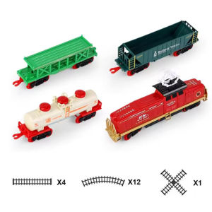 CONUSEA | Vintage Electric Train Rail Car Simulation Retro Model with LED Lights & Real Train Sound Train High Speed Rail Kids Toy Set
