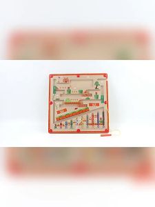 ไม้แม่เหล็กสีและตัวเลขเขาวงกตบอร์ดมอนเตสซอรี่วิจิตรมอเตอร์ทักษะของเล่นกิจกรรมการศึกษาก่อนวัยเรียนการกําหนดค่าจับคู่ของเล่นของขวัญ3+ปีชายหญิงเด็กวัยหัด