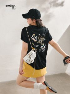 ZHANGDAREN | Bộ Áo Thun In Họa Tiết Dễ Thương Và Chân Váy Vàng Phong Cách Hàn Quốc Dành Cho Người Mập