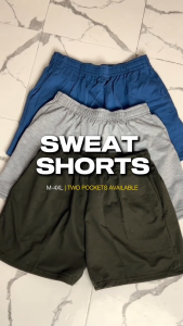 Lucy Plus Size Sweat Shorts with 2 Side Pockets (Medium-4XL) Cotton Terry Fabric - Shorts for Men & Women