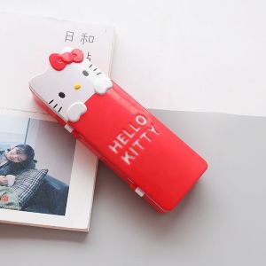 Kitty Cat Melody Shape Plastic Stationery Storage Box Cute 3D Pen Case Cultural Business Supplies Daily Learning Materials