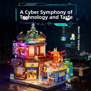 Funwhole | Cyberpunk Series Alleyway Bar Street Scene Building Block Toy