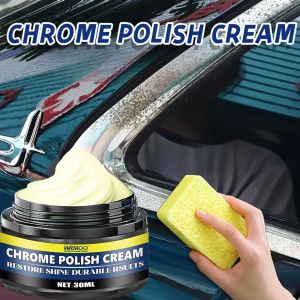 Automotive Chrome Refinishing & Restoration Cream - for Door Handle Window Wheel Chrome Refinishing & Maintenance - Polishing