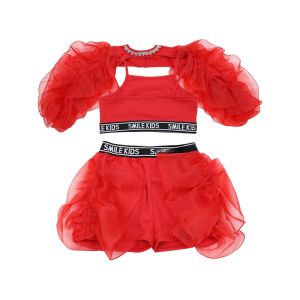 ชุดรำวงแจ๊สสำหรับเด็กผู้หญิง ชุดแฟชั่นเด็กแบบมินิมอล ชุดการแสดงบนเวทีสตรีทฮิปฮอป ชุดแฟชั่นเด็ก