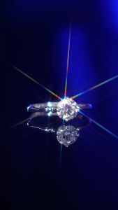 LOVETIA Cincin Ring Moissanite Bambu Original Wanita Asli Perhiasan Silver Sertifikat GRA XJZ166