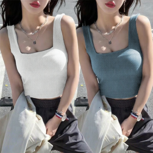 Lieoyuarn | Slip Skinny Fit Ice Silk Ribbed Underwear Vest
