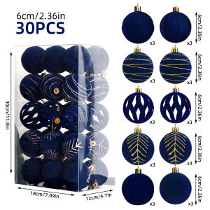 HongTaoKai | Red Velvet Hollow Christmas Ornaments 6cm