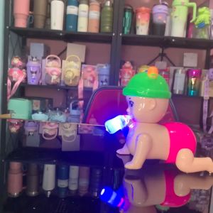 Mainan Bayi Merangkak dengan Lampu Projektor Baby Crawling with Light & Sound
