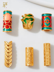 Traditional Gold Method Lucky Fish Wheat Ear Cabbage Bucket Bead Separator Bracelet DIY Bracelet Jewelry Lucky Charm