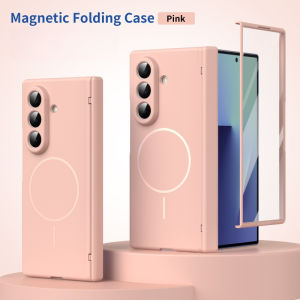 LS | Hinge Protective Magnetic Case For Samsung Galaxy Z Fold 8 Ultra 7 6 5 4 3 For Magsafe Fold7 Fold6 With Screen Protector Cover
